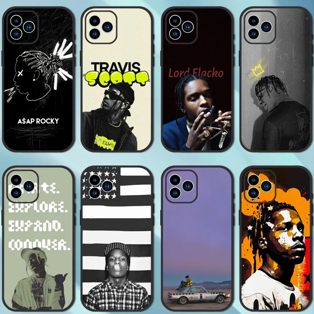 Rapper ASAP Rocky Phone Case For iPhone 13 12 11 14 15 Pro XS Max XR X 8 7 6S 6 Plus Soft Back case