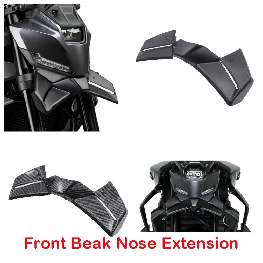 

Fits for Yamaha MT09 V4 MT-09 SP ABS 2024-2026 Motorcycle Front Beak Nose Extension Plate Aerodynamic Downforce Cone Spoiler