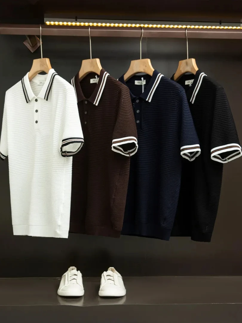 

Мужская летняя футболка из ледяного шелка: дышащая, комфортная, легкая, стильная, для бизнеса и повседневной носки