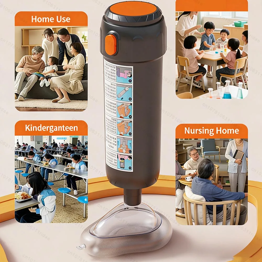 Anti Choking Auto Heimlich First Aid Choking Rescue Device with S&M&L Mask for Adults Kids Rescue Life Saving Suction Emergency view 3