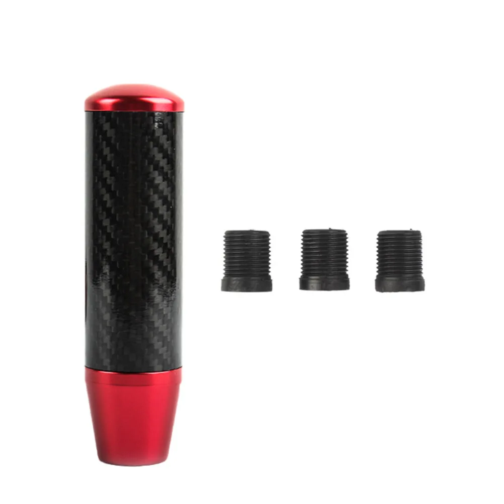 

Car Modification Carbon Fiber Gear Shift Knob With Adapter (8mm, 10mm, 12mm) Suitable For 4, 5, And 6-speed Manual Transmissions