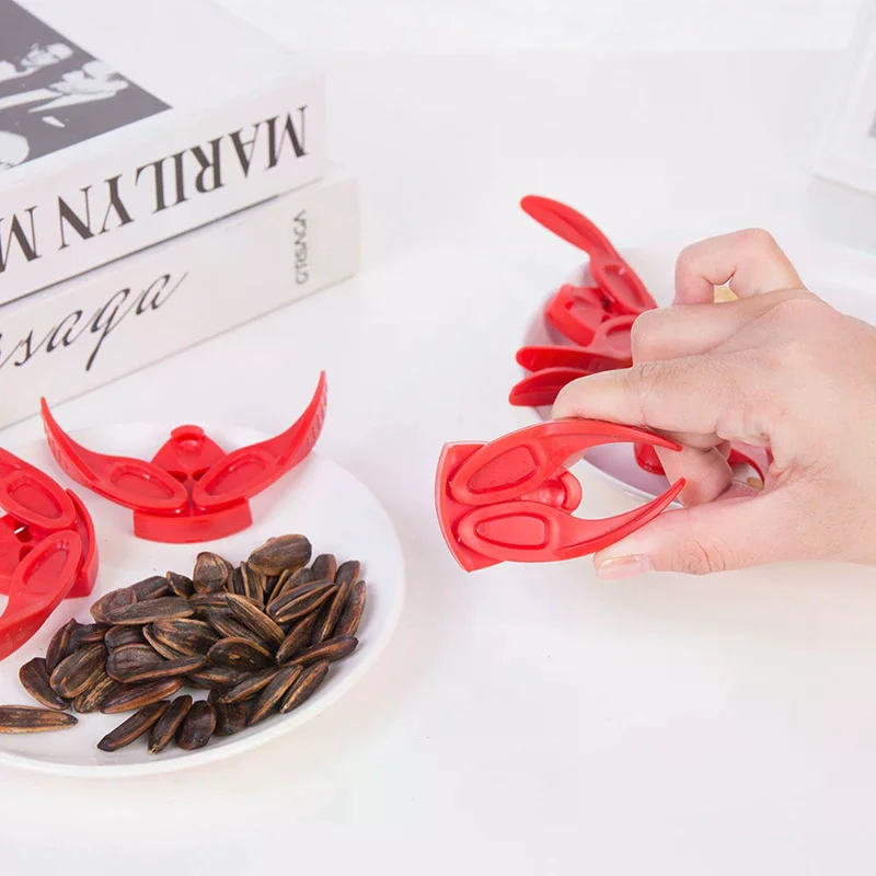 Household Plastic Peeling Melon Seeds Opener Device Assist Clean Seeds Sunflower Shelling Machine Tool Accessories Mini
