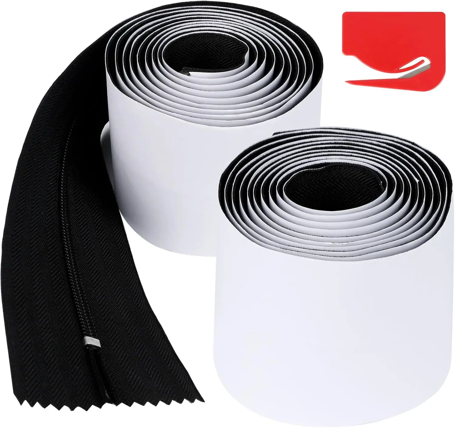 Heavy Duty Zipper for DIY Greenhouse, Dust Barrier, DIY Zipper Door, Easy to Install, Double Zipper Blade Construc2PCs, 3in, 7ft
