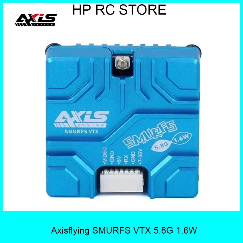 

Axisflying SMURFS VTX 5.8G 1.6W Analog Image Transmission 25/100/2501800/1600mW 7V-36V for RC FPV Freestyle Drone