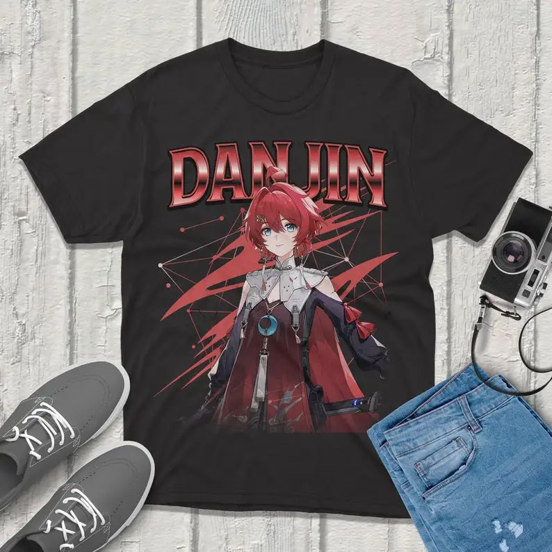 Anime Danjin Wuthering Waves Shirt Vintage Streetwear Unique Artistic Design Featuring Your Favorite Characters!