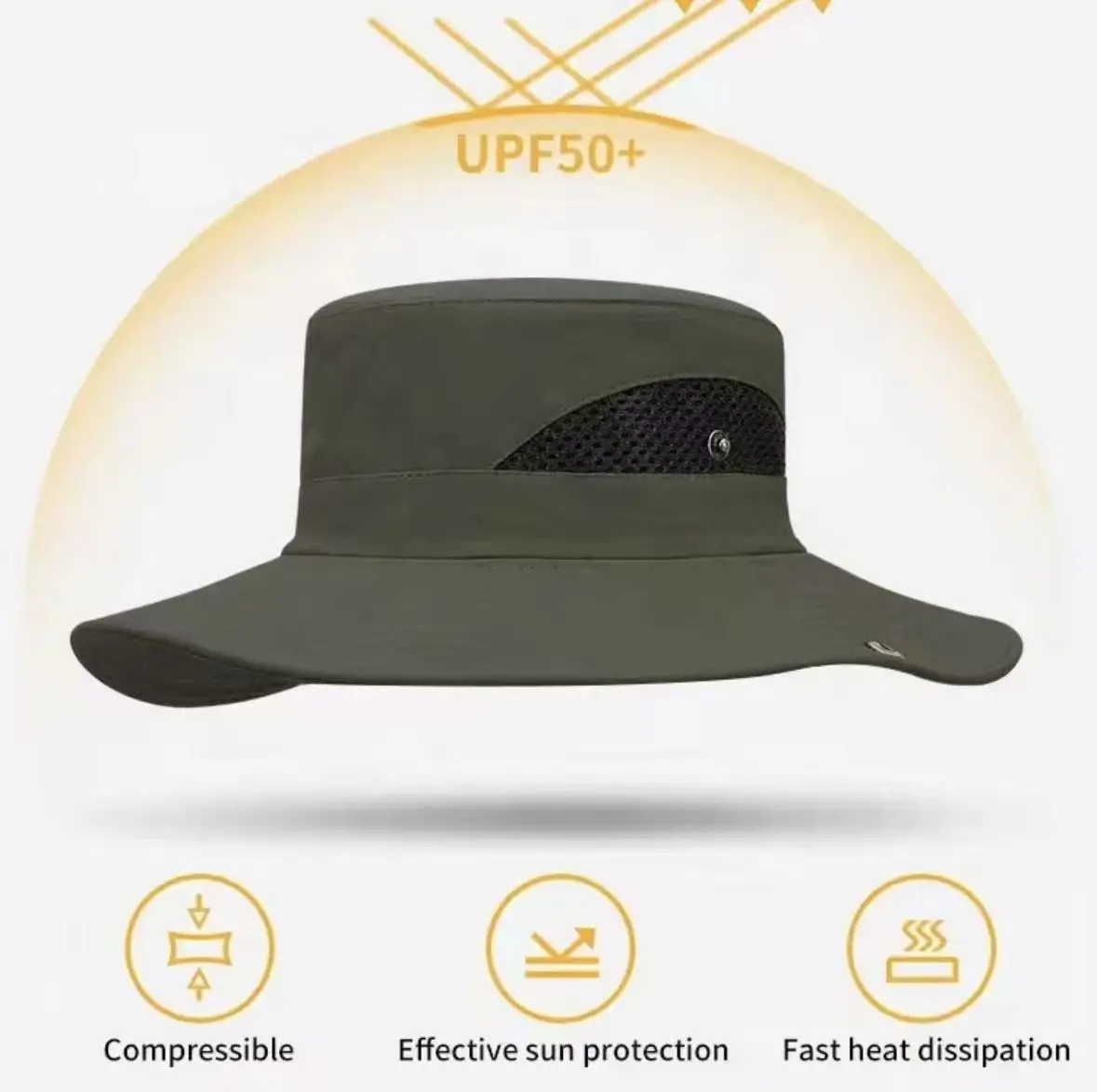 Outdoor Quick-Drying Wide-Brimmed Net Ventilated Fishing Hat for Men and Women, Same Style, Versatile and Durable, Multi-Functio 6