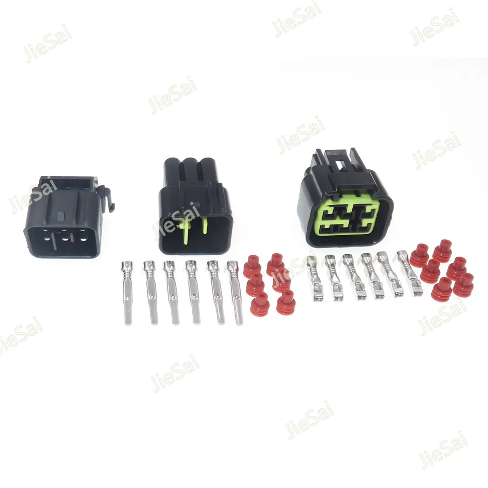 

6 Pin FW-C-6M-B FW-C-6F-B Car Waterproof Window Lifter Wire Connector High-voltage Ignition Coil Plug For Ford Mondeo