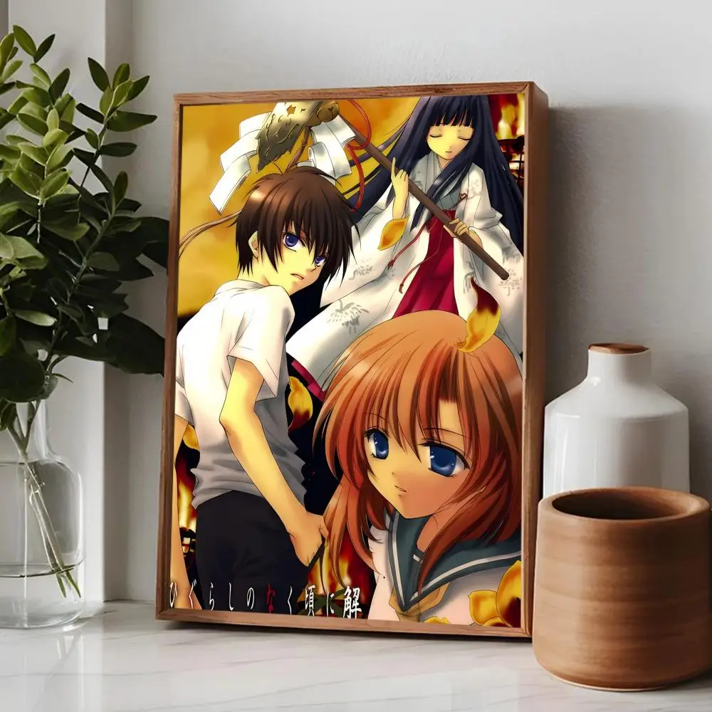 Higurashi when they cry Classic Movie Posters HD Quality Poster Wall Art Painting Study Nordic Home Decor