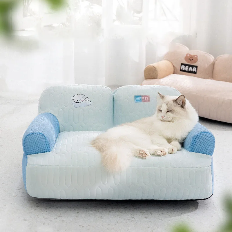 

Summer Dog Cooling Sofas Beds Pet Cooling Bed Household Washable Pet Sofa Bed Ice Silk Dog Cooling Sofa For Dogs Cats Sleeping
