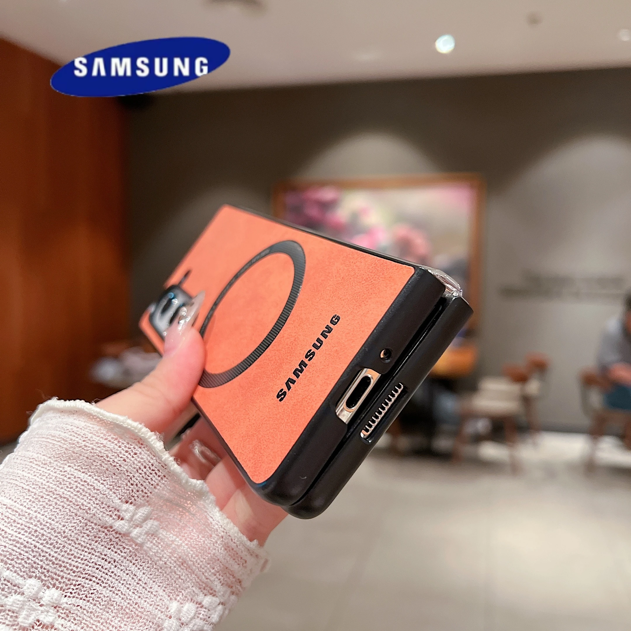 Ultra Thin Skin Feel Case Samsung Galaxy Z Fold 3 4 5 6 Fold 5 For Magsafe Magnetic Wireless Charging Fold 6 Shockproof Cover