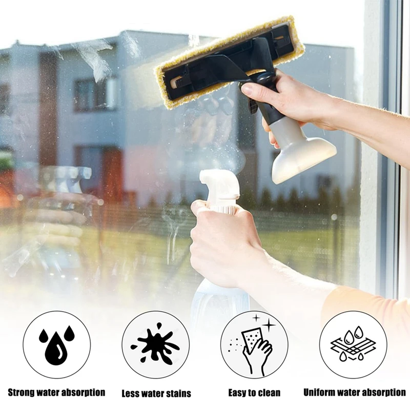 6 Pieces Microfiber Replacement Pads Steam Cleaner Wipes Windscreen Mop Cover Accessories for Karcher WV2 WV5