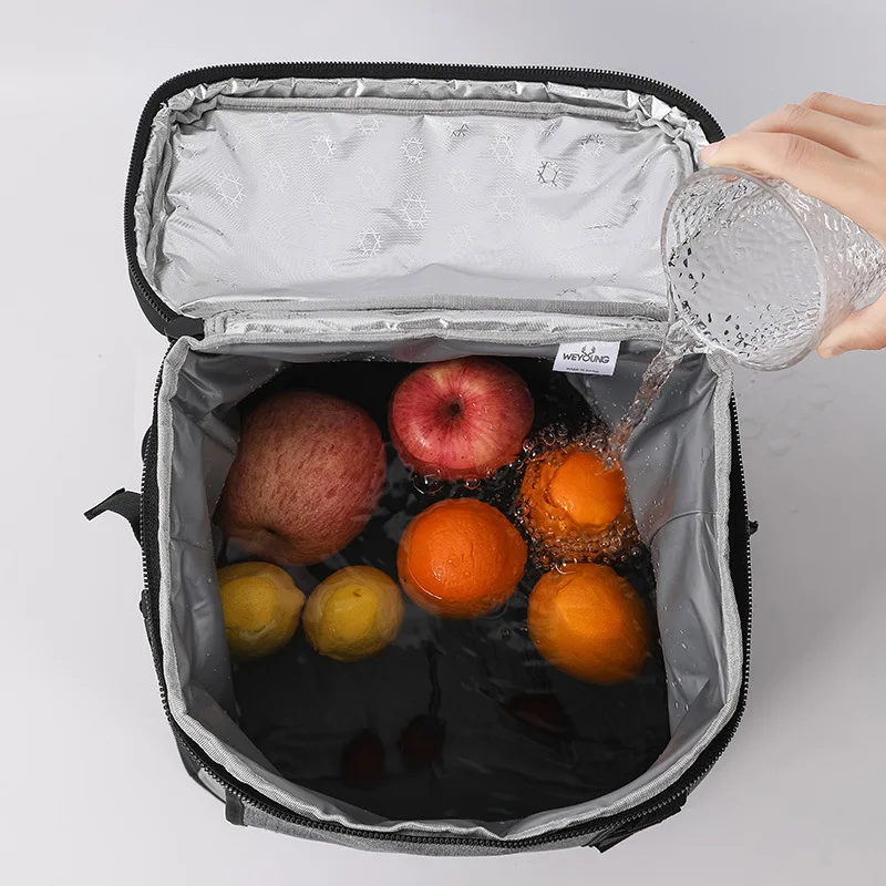 20L Portable Thermal Lunch Bag Food Box Durable Waterproof Cooler Ice Insulated Case Camping Oxford Dinner Backpacks Icebox 가방