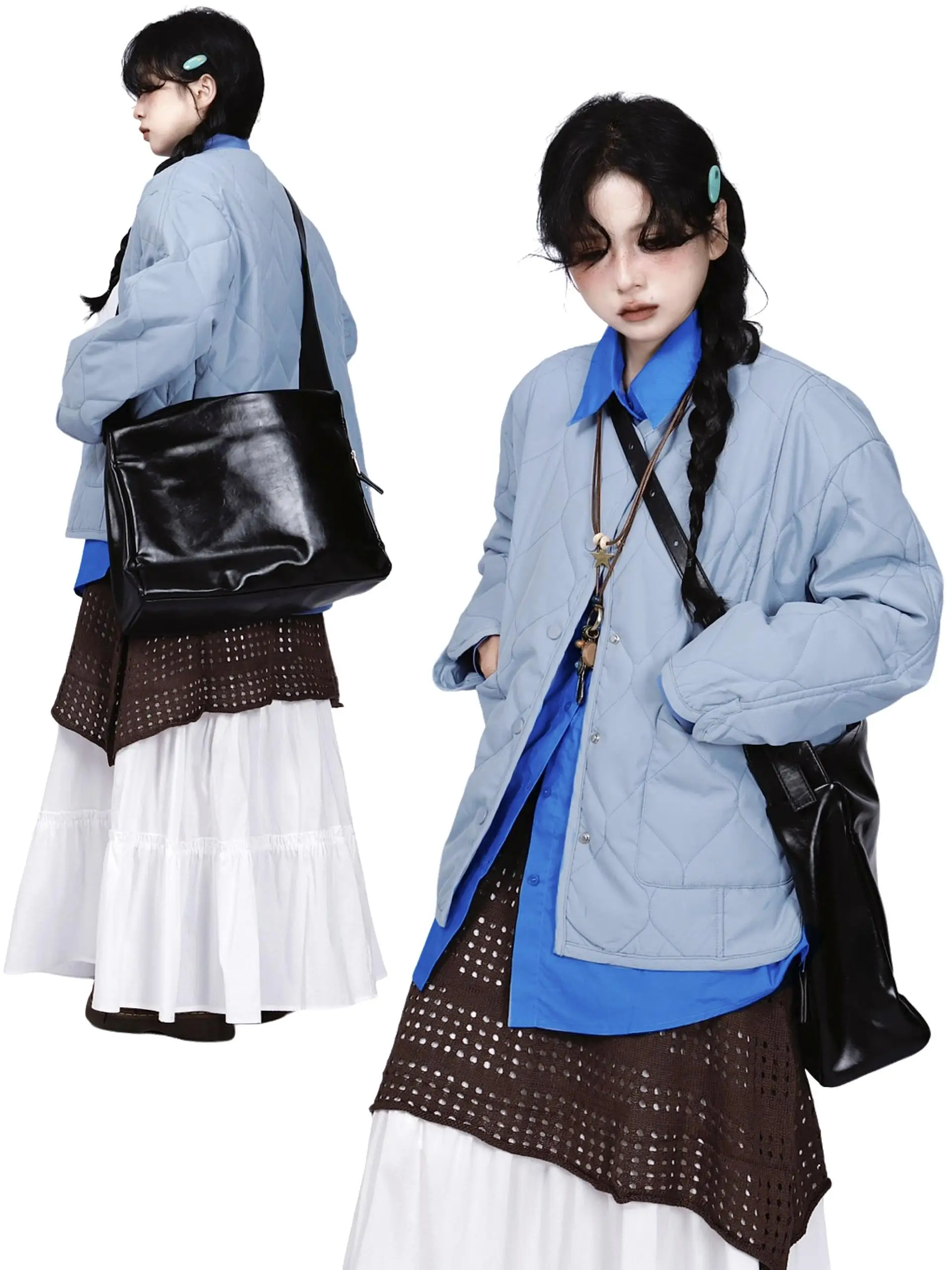 

Теплость, легкая свободная строчка, женская хлопковая куртка, зимний дизайн, женская верхняя одежда с ромбовидным узором, пальто