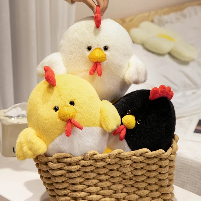 New Arrival Farm Yard Animal Cock Plushies Cute Furry Plush Stuffed Toy Rooster Sofa Hug Pillow