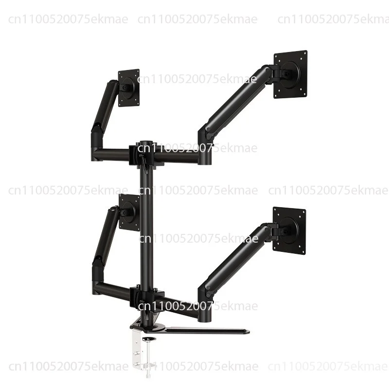 Quad Monitor Stand For 17-32 Inch Screens, Desktop Height Adjustable Telescopic Arm For Computer E-Sports