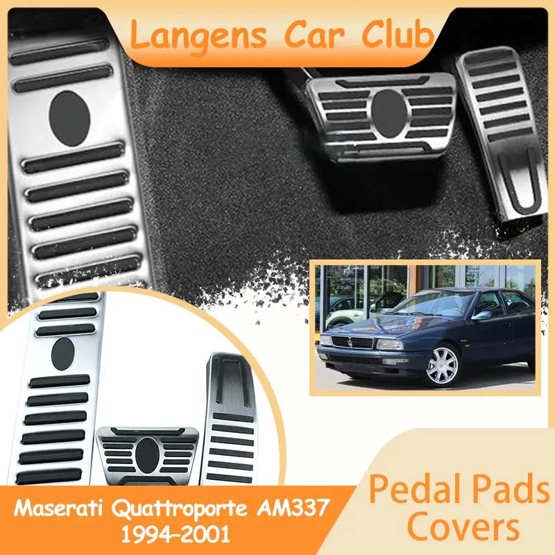 For Maserati Quattroporte IV AM337 1994–2001 Stainless Steel AT MT Car Foot Pedals Brake Rest Accelerator Tray Part Accessories.