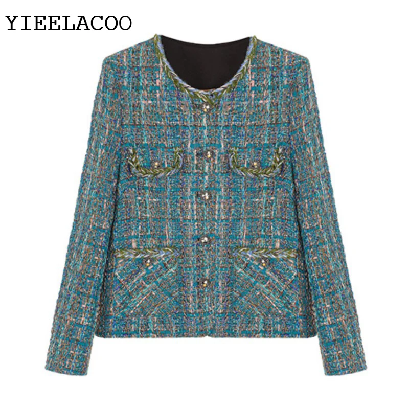 Women's Tweed jacket autumn/winter new women's classic social top one piece classic jacket