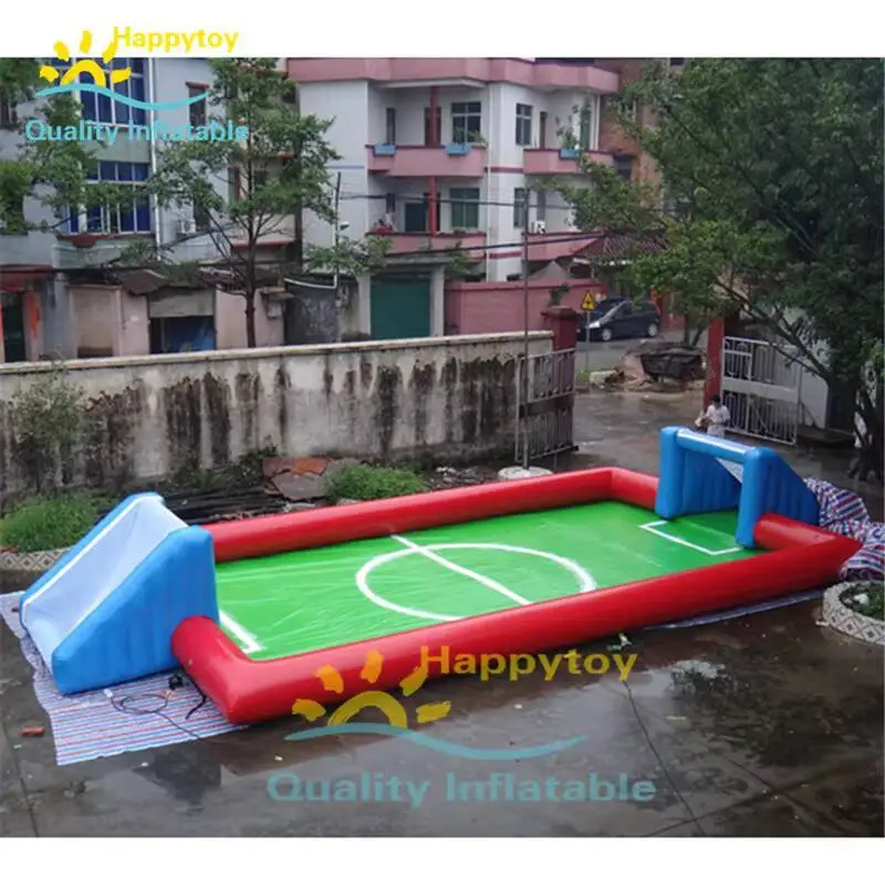 Champ de football gonflable portatif de savon gonflable extérieur de terrain de football pour l'adulte