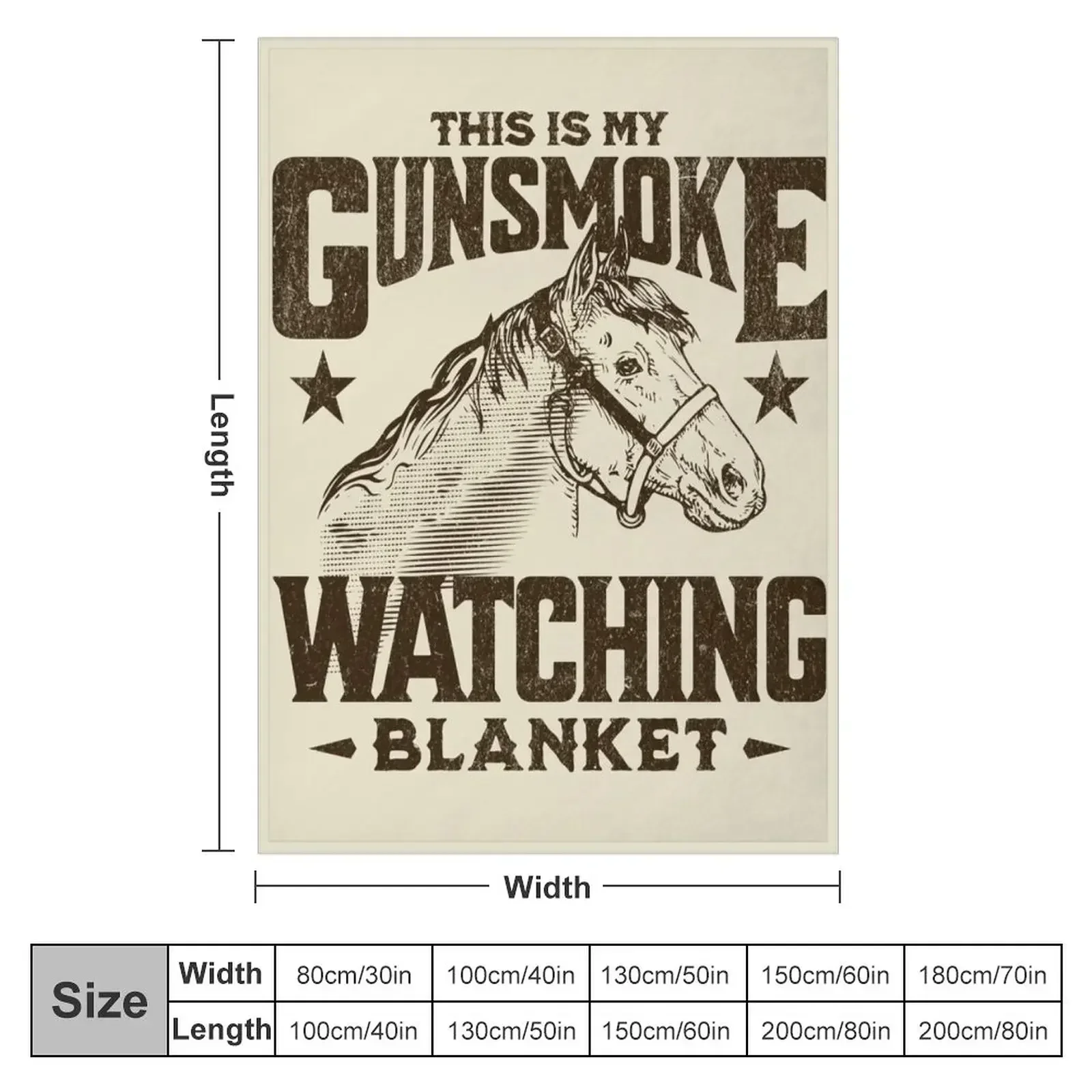 This Is My GUNSMOKE Watching Blanket | Funny Retro TV Throw Blanket For Decorative Sofa christmas gifts Giant Sofa Blankets