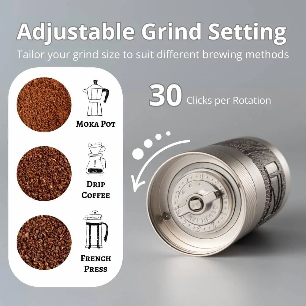 1Zpresso Q2 MINI Manual Coffee Grinder Portable coffee mill 7 core burr Easy disassembly for cleaning 420stainless steel burr