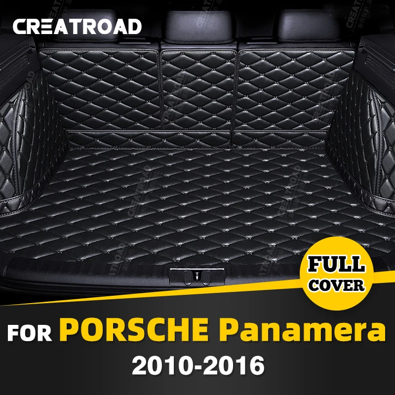 

Auto Full Coverage Trunk Mat For Porsche Panamera 2010-2016 15 14 13 12 11 Car Boot Cover Pad Interior Protector Accessories