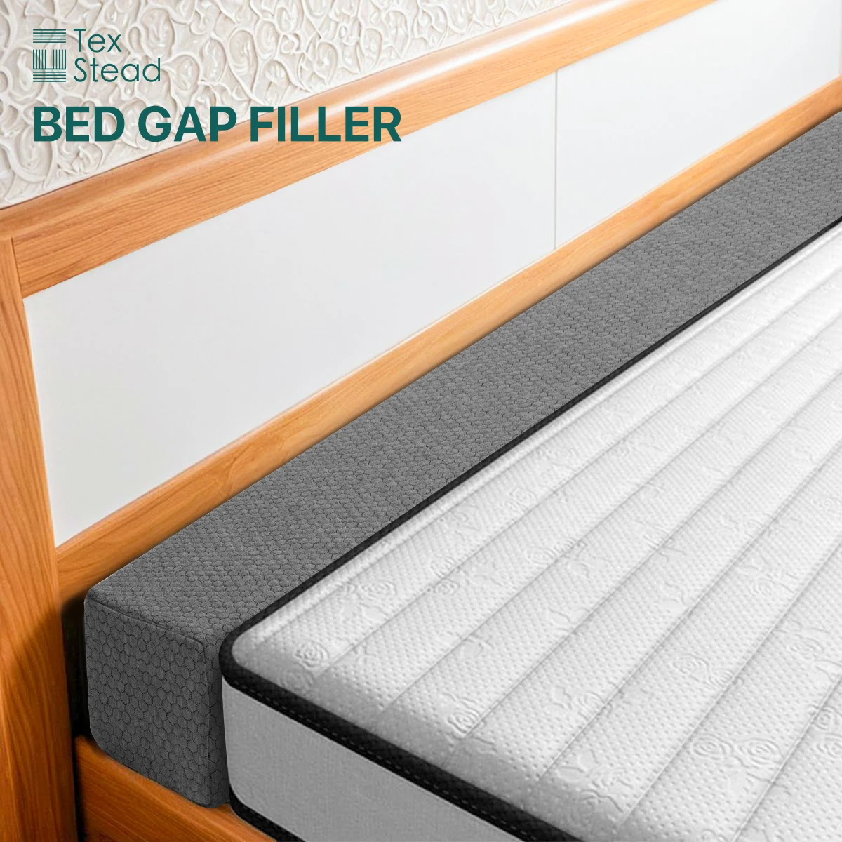 

Bed Gap Filler For Mattress, High-Density 45D Filler Memory Sponge, Washable Cover, Mattress Extender Filler For Headboard
