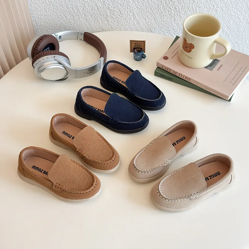 

Children's One-pedal Single Shoes Spring Autumn New Boys' Casual Baby Soft-soled Slip On Loafer School Student Flats