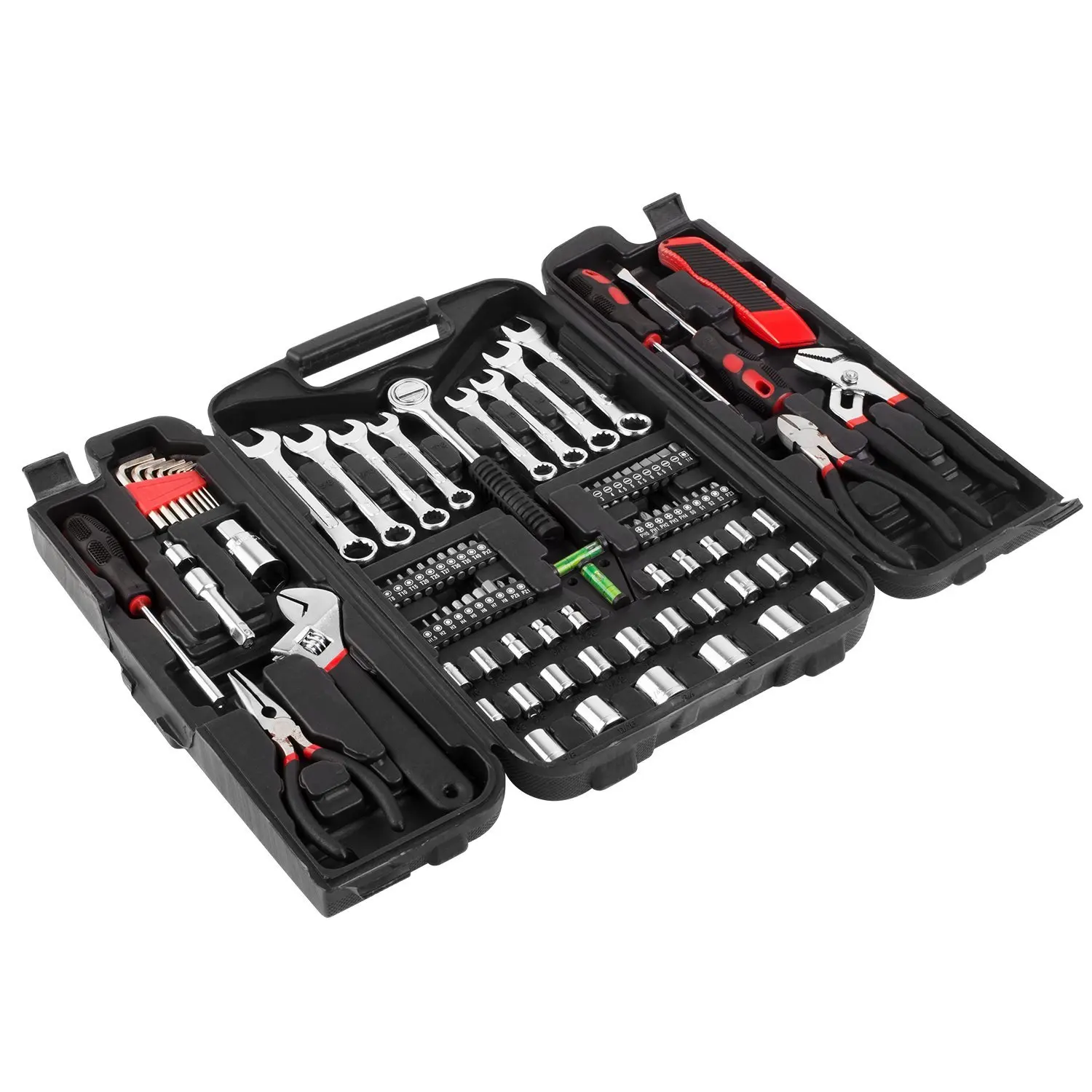 

Tool Box 95pc Mechanics Tool Set Household Hand Repair Tool Kit Ratchet Socket Wrench Set