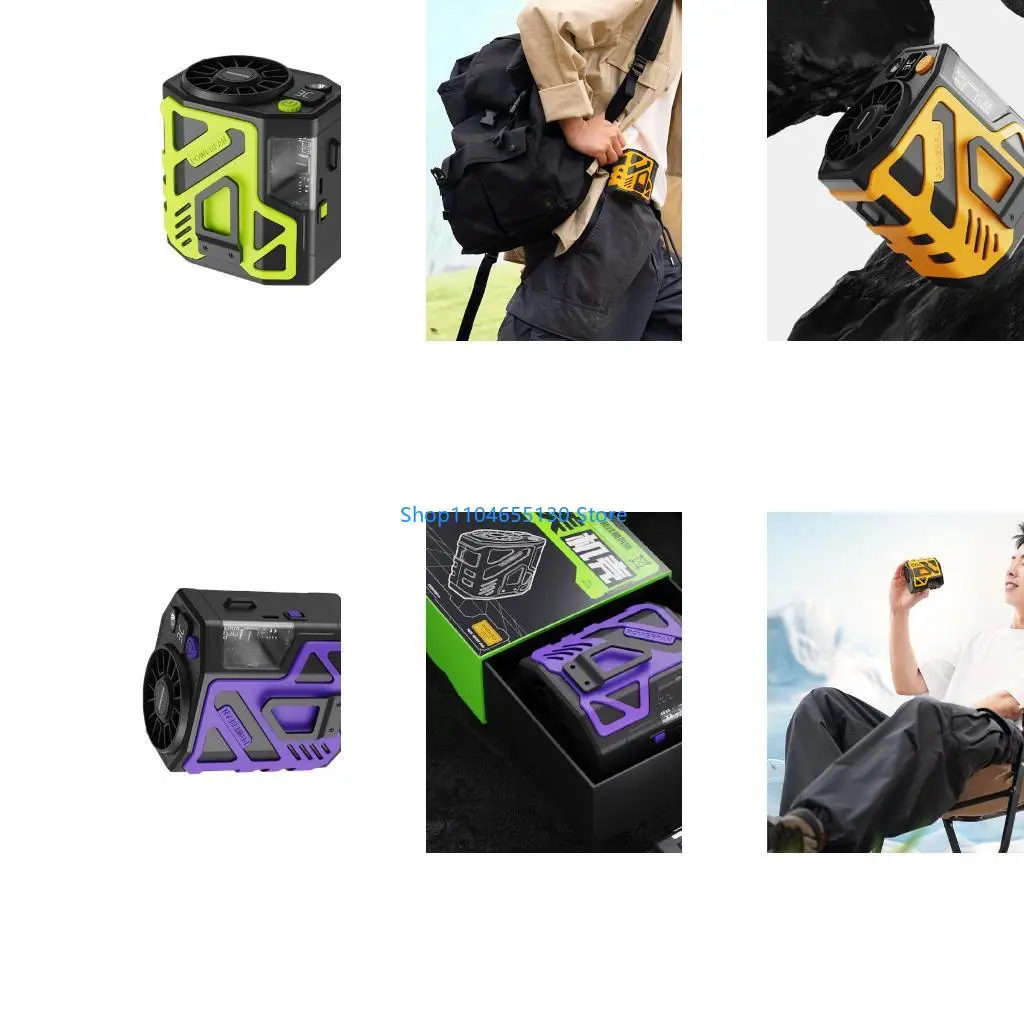 

Носимый вентилятор по талии 6000 мАч портативный клип вентилятор Перезаряжаемый охлаждающий вентилятор.