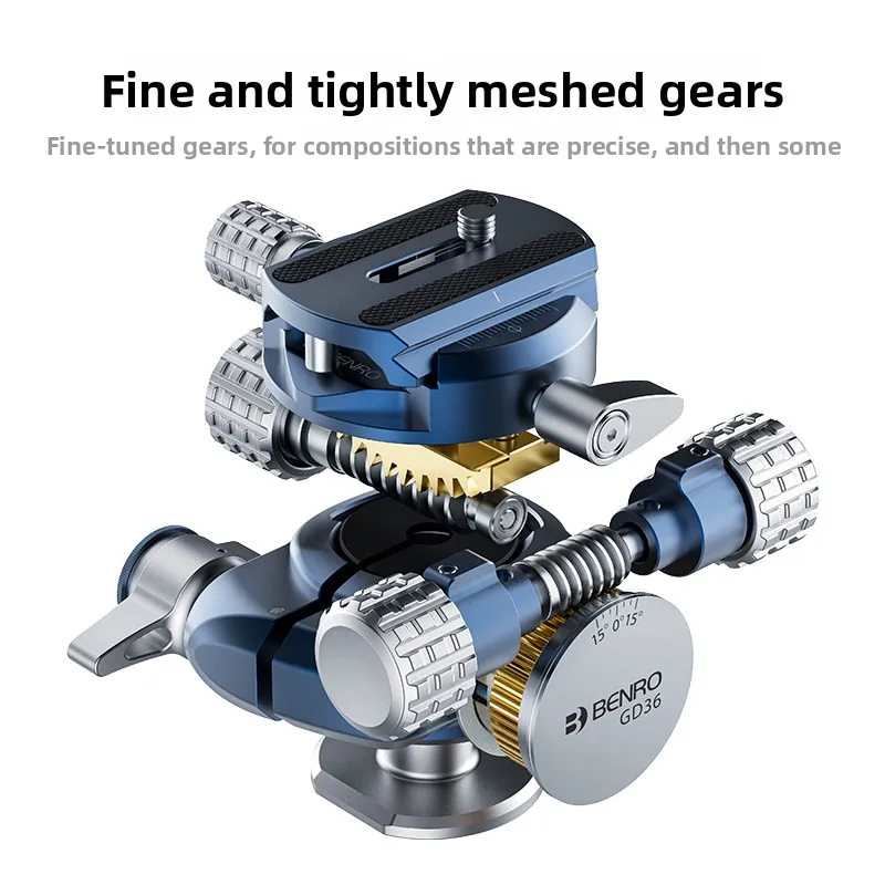 BENRO GD36PT Aluminum 3-Way Geared Ball Quick Adjustment for Architectural Landscape Commercial Photography Panoramic