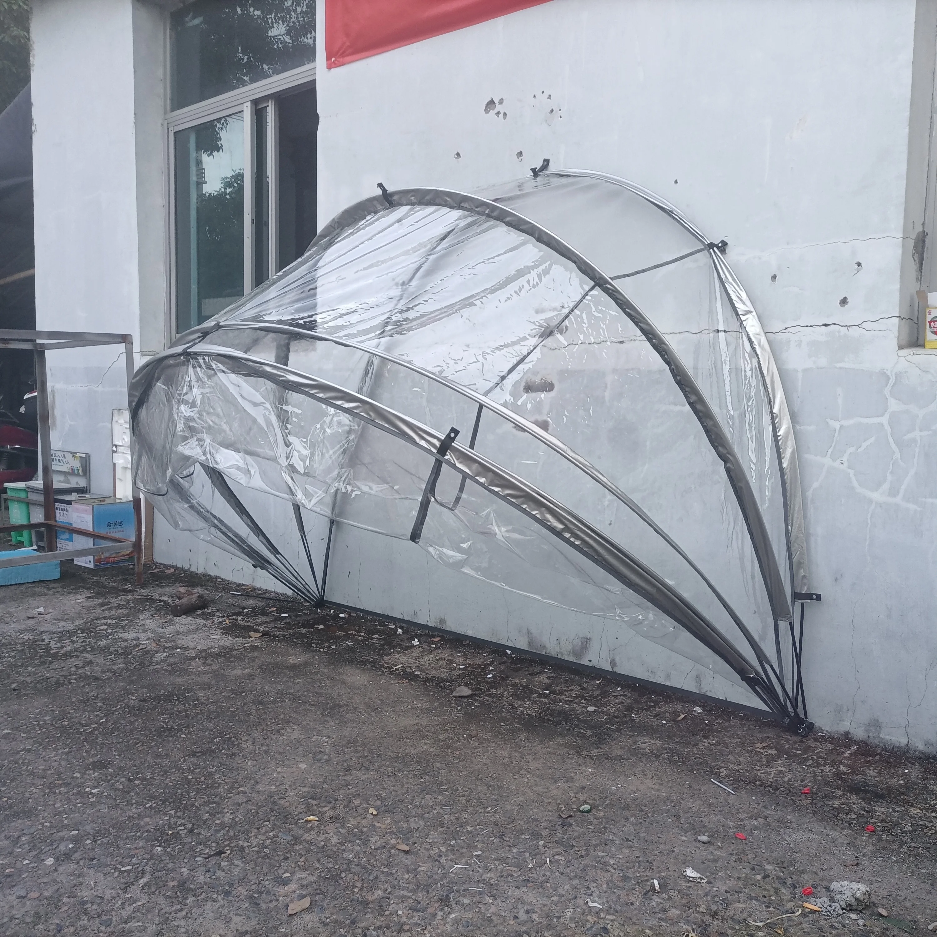 Transparent PVC Hanging Motorbike Bike Tent Cover Shed Storage Garage Weatherproof Motorcycle Moped Mobility PVC tent