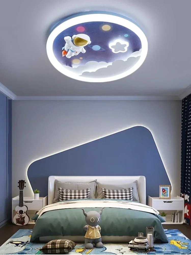 SANDYHA Nordic Cartoon LED Ceiling Light Kids Bedroom Study Modern Circular Acrylic Lampshade Playroom Decor 2024