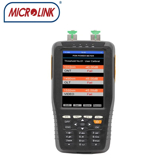 Handheld hybrid  pon power meter OLT/ONT PON Optical Power Meter with OPM and VFL