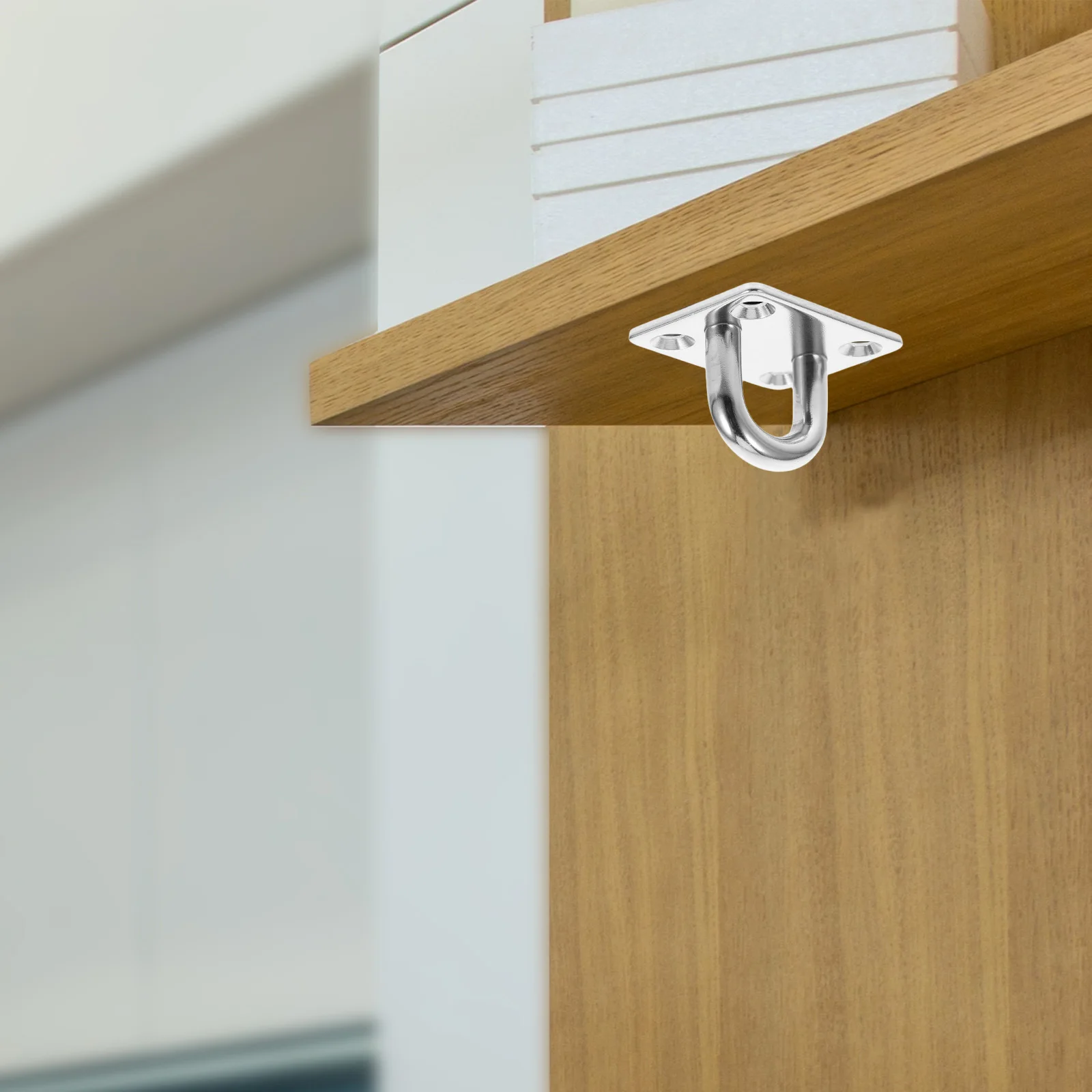 

2pcs Stainless Steel Heavy Duty Eye Plate Hooks Marine Grade Ceiling Wall Mount Pad Hook for Shade Masts Deck Hanging
