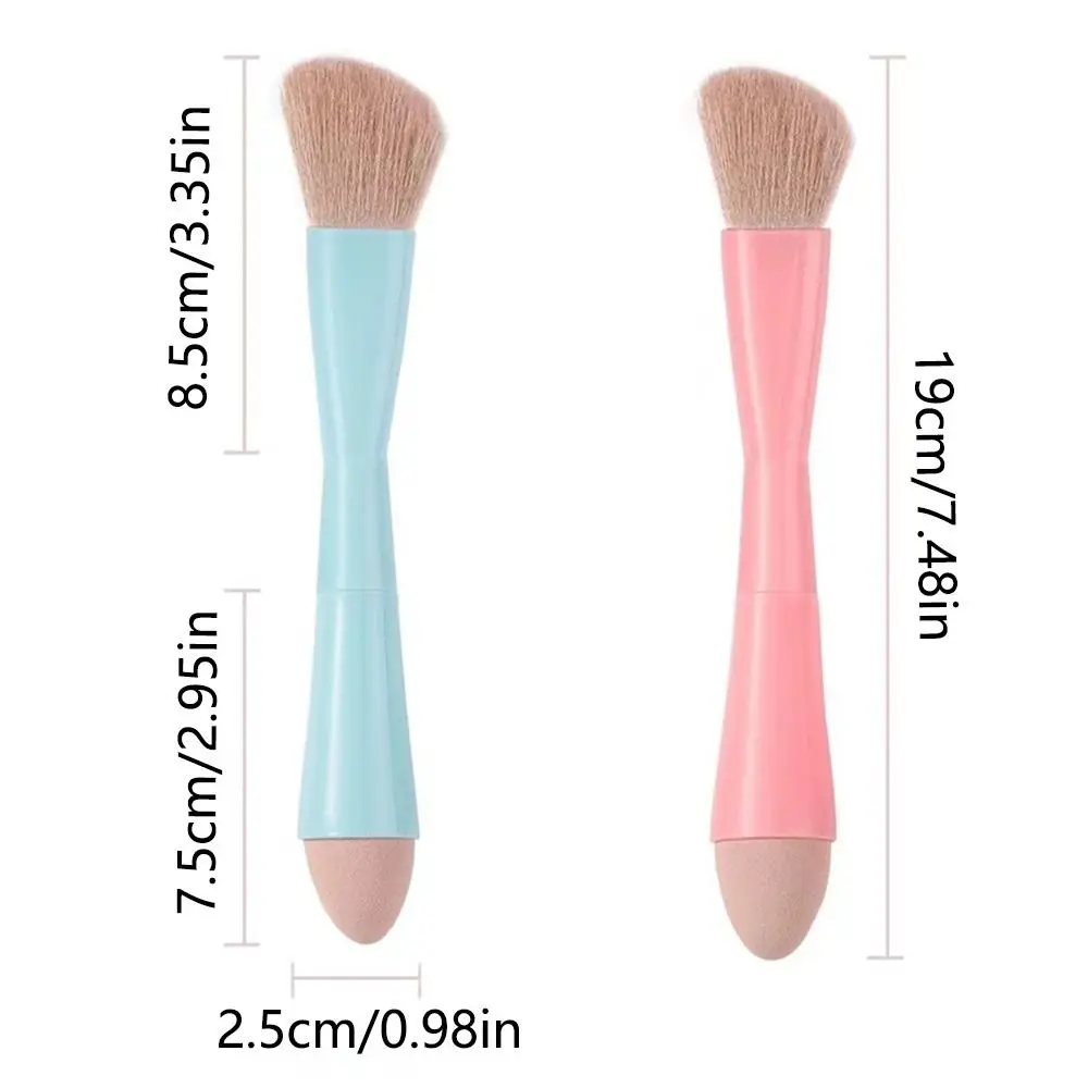 Ensemble de pinceaux de maquillage 4 en 1, brosse à doublure multifonctionnelle, pinceaux cosmétiques à Double extrémité, brosse de teint détachable, brosse de Contour