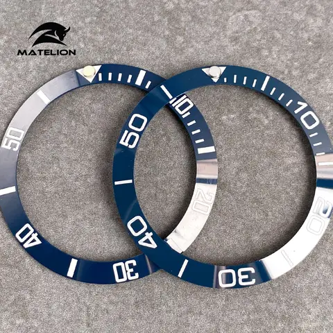 MATELION 38 mm keramisk legering klockanfattning insatsring sluttande passform 40 mm klockboett NH35 NH34 GMT dykarklocka tillbehör 10 best sales 35 mm raminsats - №6
