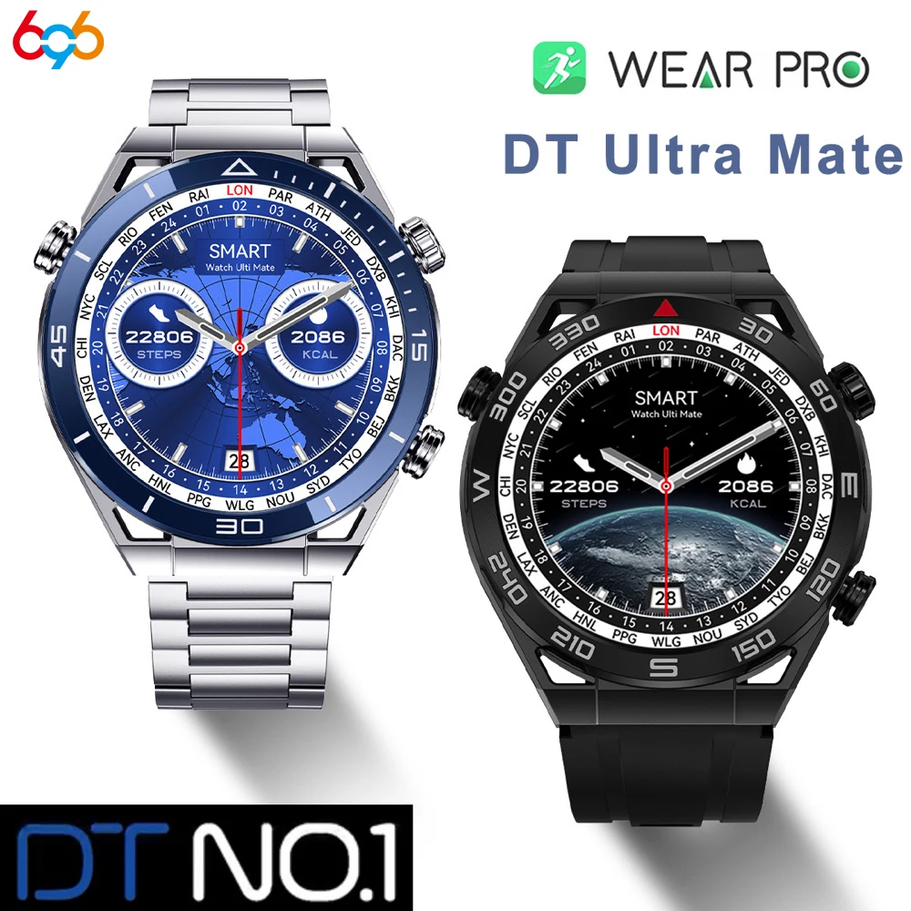 New Sports Fitness Outdoor Smart Watches Men NFC Wireless Charging Smartwatch Blue Tooth Call Bracelet 1.5