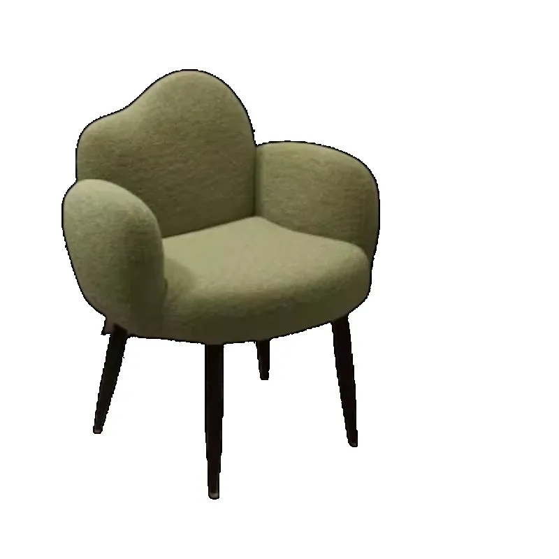 Nordic minimalist bedroom, comfortable study and makeup sofa chair