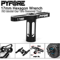 PYFORE 17mm Hexagonal Wrench Tire Removal Tool for 1/8 1/7 1/6 RC Model Car Buggy Truck Accessories