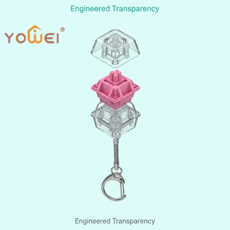 Latest 1/2/3/4/9 Key Keyboard  Toys Crystal Keycap Keychain Stress Relief Fingertip Gadget Decompression Toys Clicker  Toy