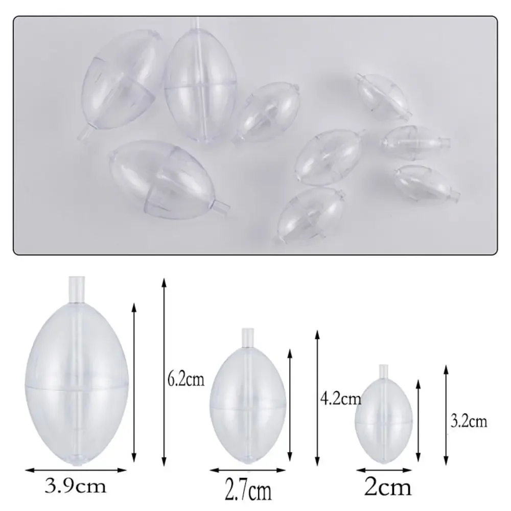 

Transparent Fishing Plastic Clear Surface Float Oval Plastic Transparent Oval Bubble Float Highly Sensitive Floodability
