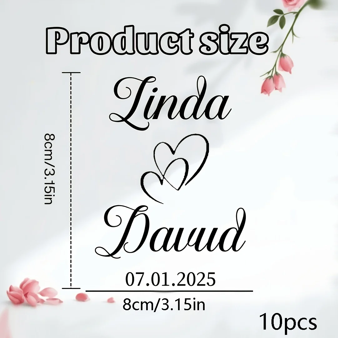 Custom Personalized Name Stickers | Personalized Text; Ideal For Glassware, Party Champagne Flute Labels, And Cup Decorations