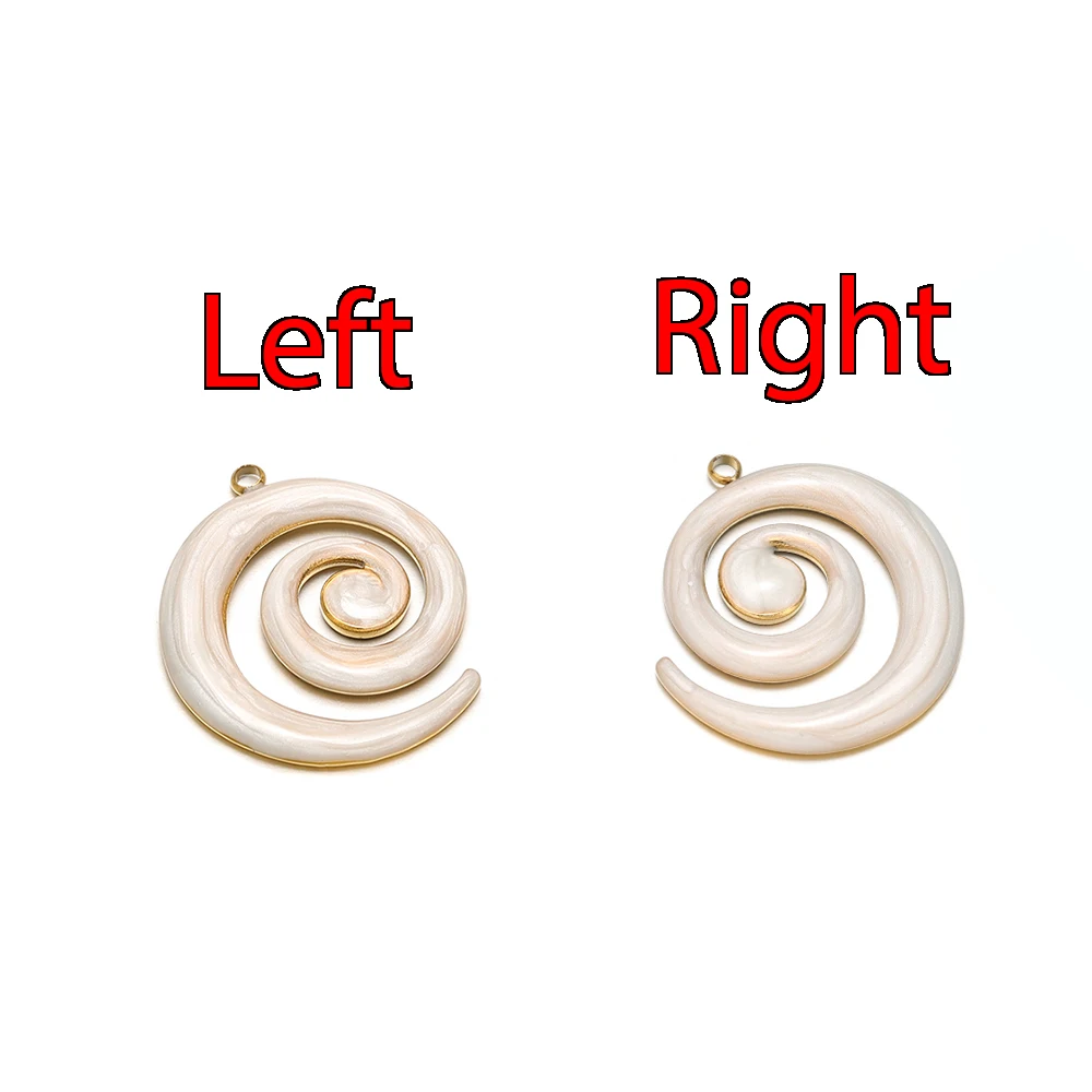 5 Stück Edelstahl PVD Goldfarben Anhänger Emaille Spiral Charms für DIY Schmuck, Halsketten, Ohrringe, Armbänder und Accessoires – Detail 3