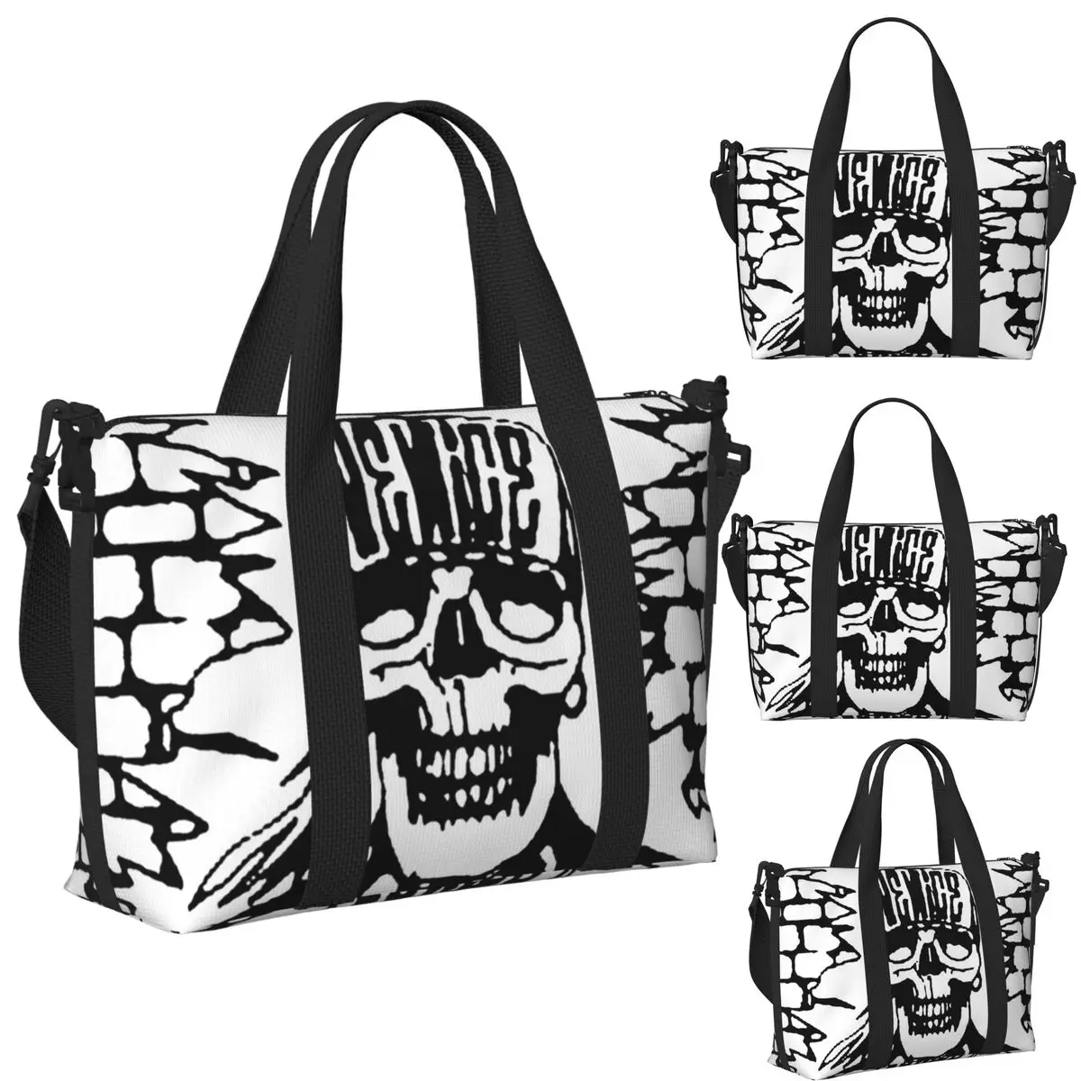 

Suicidal Tendencies Music Band Beach Travel Bag Large Capacity Tote Bags for Gym Sport Women Shopping Duffle Shoulder Bag