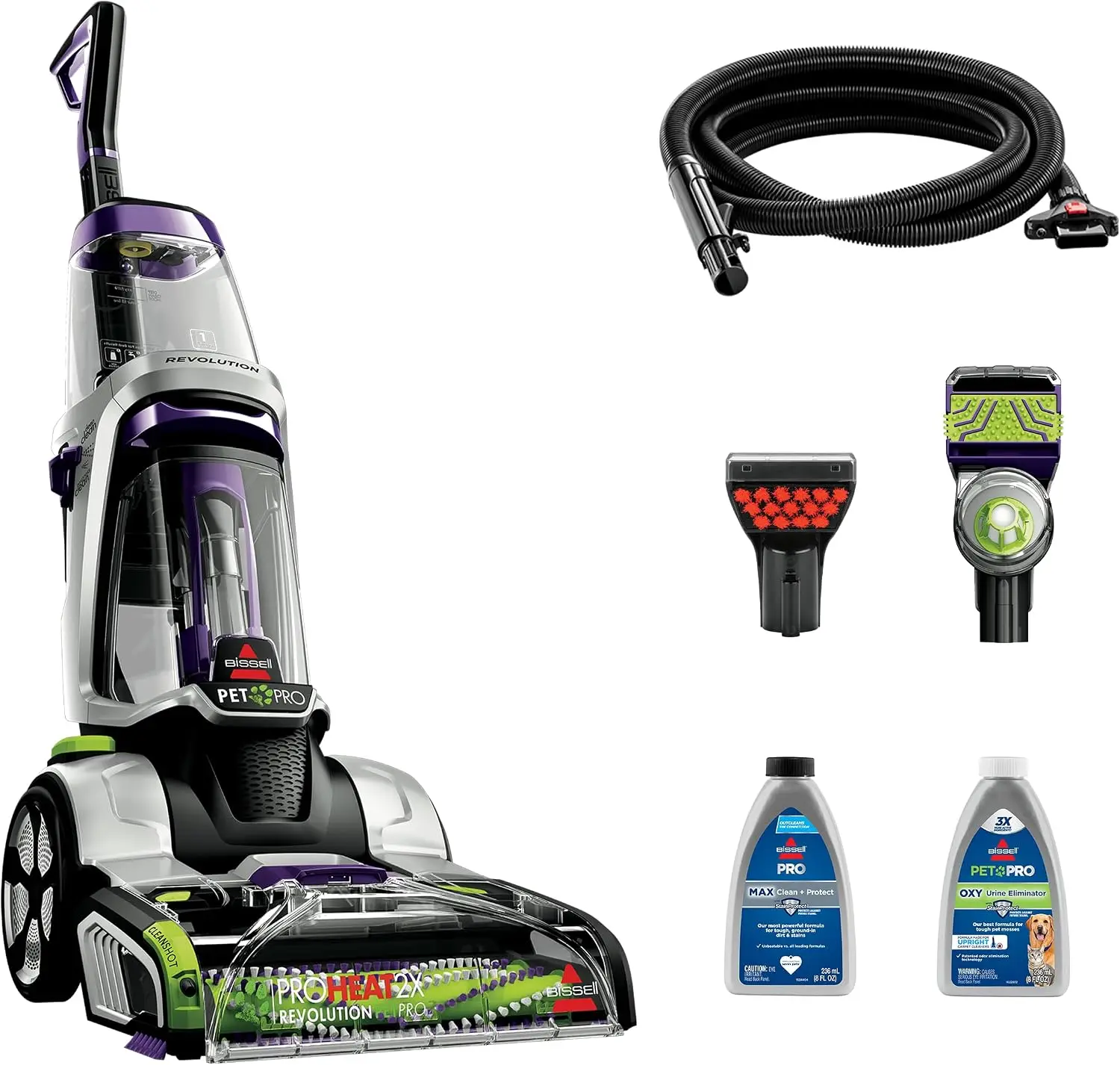 ProHeat 2X Revolution Pet Pro Plus Carpet Cleaner, 3588F | Dual Dirt Lifter Powerbrush; hose & tool attachment; pet upholstery t