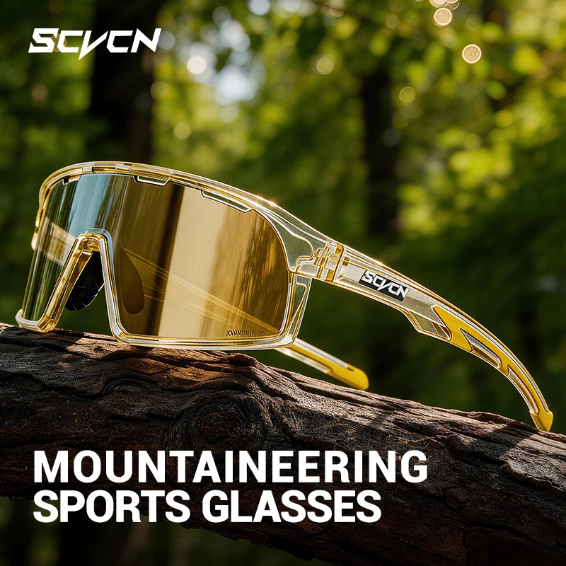 

Солнцезащитные очки SCVCN Fashion Photochromic для мужчин, для велоспорта, рыбалки, походов, велосипедные очки с защитой от ультрафиолета UV400.