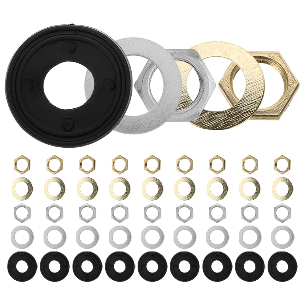 20 set parti di montaggio design di precisione orologio da parete al quarzo meccanismo riparazione dadi rondelle anelli in gomma ad alta elasticità antietà