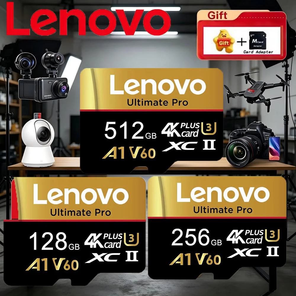 Lenovo Ultra 512GB Micro TF SD TF Cards SD Cards Memory Card 128GB 64GB Durable for Smartphone / Gaming / Camera / PC / GoPro