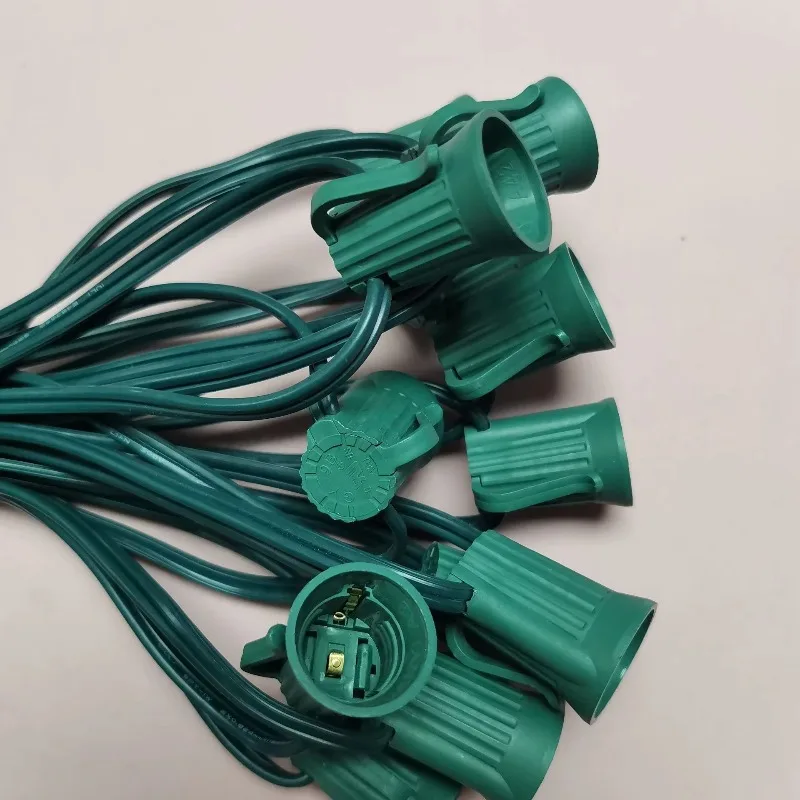 Corda de luzes de Natal com diodo emissor de luz de passo de 12 polegadas para decorações de feriados