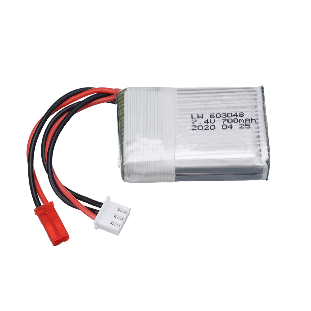 (Spina JST) batteria Lipo 7.4V 700mAh + caricabatterie 2S per MJXRC X600 F46 X601H muslimah RC Quadcopter elicottero giocattoli pezzi di ricambio